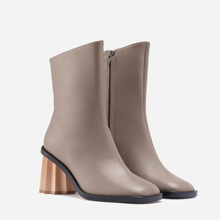 Pleated Heel Boot